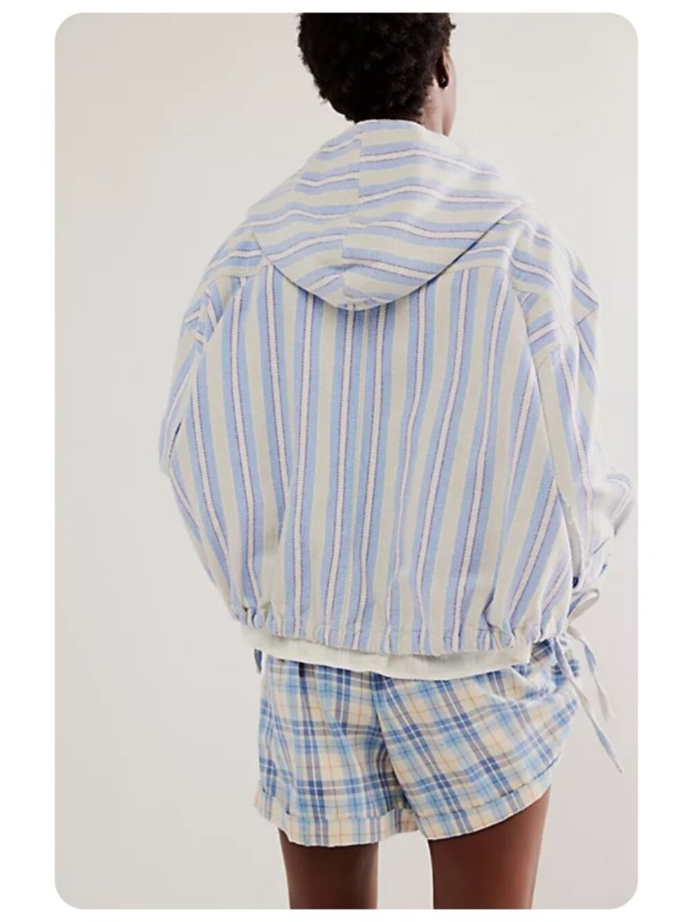 We The Free People Moonlit Shore Stripe Shirt sz L - Picture 3 of 10